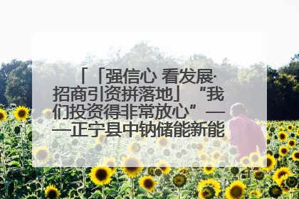 「强信心 看发展·招商引资拼落地」“我们投资得非常放心”——正宁县中钠储能新能源项目建设见闻