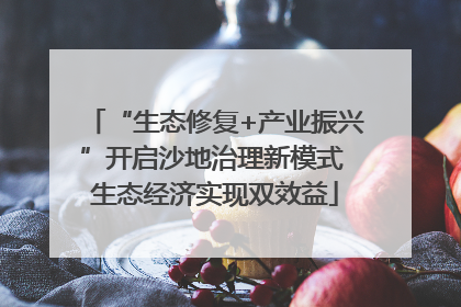 “生态修复+产业振兴”开启沙地治理新模式 生态经济实现双效益