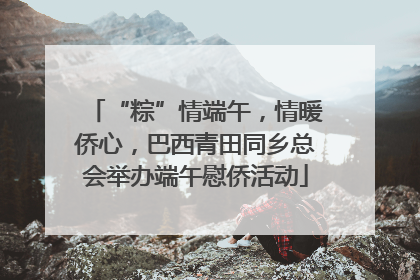 “粽”情端午，情暖侨心，巴西青田同乡总会举办端午慰侨活动