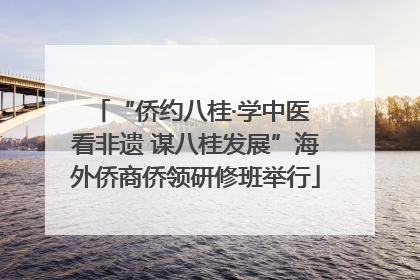 “侨约八桂·学中医 看非遗 谋八桂发展”海外侨商侨领研修班举行