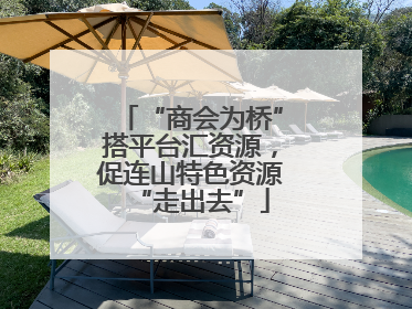 “商会为桥”搭平台汇资源，促连山特色资源“走出去”