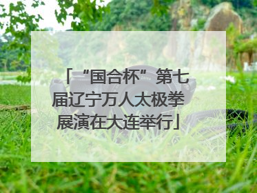 “国合杯”第七届辽宁万人太极拳展演在大连举行
