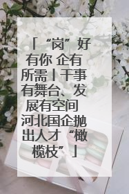 “岗”好有你 企有所需丨干事有舞台、发展有空间 河北国企抛出人才“橄榄枝”