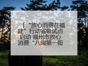 “放心消费在福建”行动省级试点启动 福州市放心消费“八闽第一街”开街