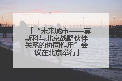 “未来城市——莫斯科与北京战略伙伴关系的协同作用”会议在北京举行