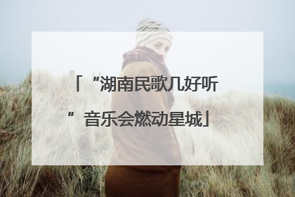 “湖南民歌几好听”音乐会燃动星城