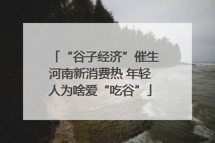 “谷子经济”催生河南新消费热 年轻人为啥爱“吃谷”