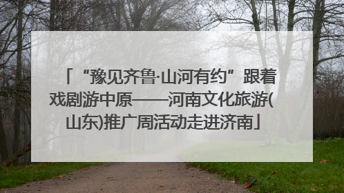 “豫见齐鲁·山河有约”跟着戏剧游中原——河南文化旅游(山东)推广周活动走进济南