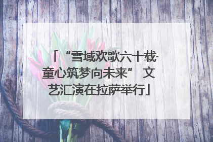 “雪域欢歌六十载·童心筑梦向未来” 文艺汇演在拉萨举行