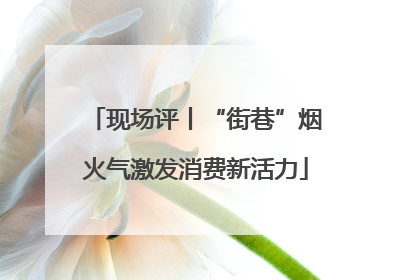 现场评丨“街巷”烟火气激发消费新活力