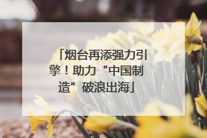 烟台再添强力引擎！助力“中国制造”破浪出海