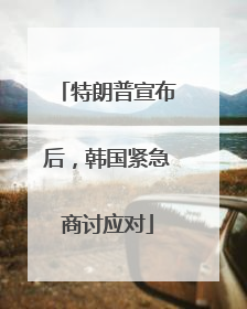 特朗普宣布后，韩国紧急商讨应对