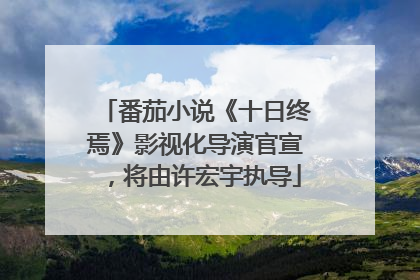 番茄小说《十日终焉》影视化导演官宣，将由许宏宇执导