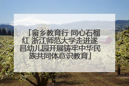 畲乡教育行 同心石榴红 浙江师范大学走进遂昌幼儿园开展铸牢中华民族共同体意识教育