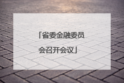 省委金融委员会召开会议