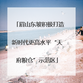 眉山东坡积极打造新时代更高水平“天府粮仓”示范区