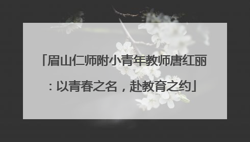 眉山仁师附小青年教师唐红丽：以青春之名，赴教育之约