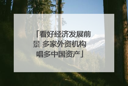 看好经济发展前景 多家外资机构唱多中国资产