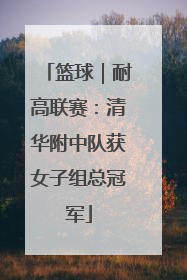 篮球｜耐高联赛：清华附中队获女子组总冠军