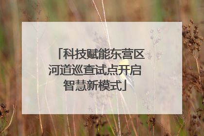 科技赋能东营区河道巡查试点开启智慧新模式