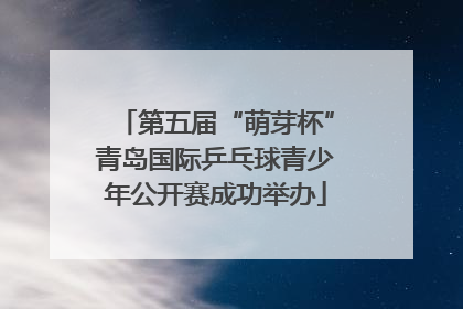 第五届“萌芽杯”青岛国际乒乓球青少年公开赛成功举办