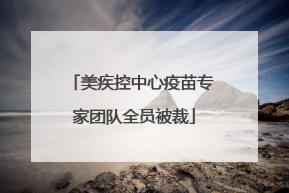 美疾控中心疫苗专家团队全员被裁