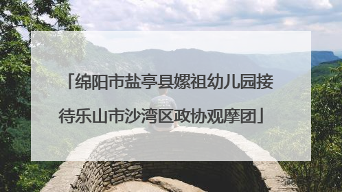 绵阳市盐亭县嫘祖幼儿园接待乐山市沙湾区政协观摩团