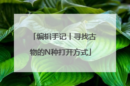 编辑手记丨寻找古物的N种打开方式
