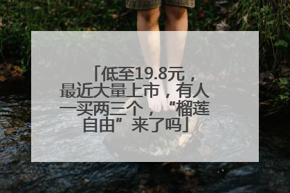 低至19.8元，最近大量上市，有人一买两三个，“榴莲自由”来了吗