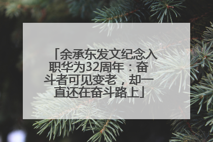 余承东发文纪念入职华为32周年：奋斗者可见变老，却一直还在奋斗路上