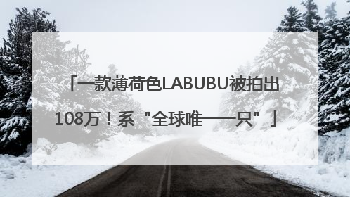 一款薄荷色LABUBU被拍出108万！系“全球唯一一只”