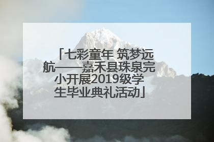七彩童年 筑梦远航——嘉禾县珠泉完小开展2019级学生毕业典礼活动