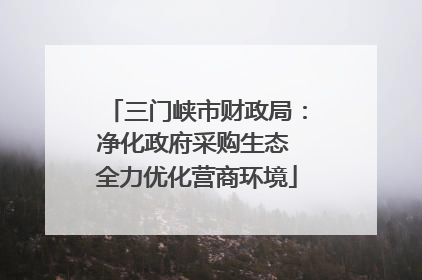 三门峡市财政局：净化政府采购生态 全力优化营商环境