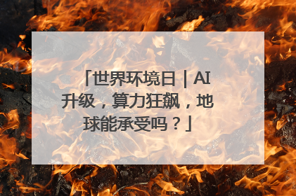 世界环境日｜AI升级，算力狂飙，地球能承受吗？