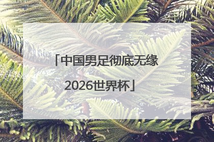 中国男足彻底无缘2026世界杯