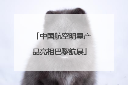 中国航空明星产品亮相巴黎航展