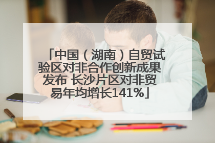 中国（湖南）自贸试验区对非合作创新成果发布 长沙片区对非贸易年均增长141%