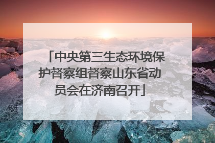 中央第三生态环境保护督察组督察山东省动员会在济南召开