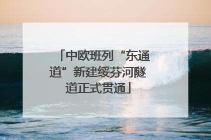 中欧班列“东通道”新建绥芬河隧道正式贯通