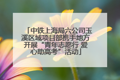 中铁上海局六公司玉溪区域项目部携手地方开展“青年志愿行 爱心助高考”活动