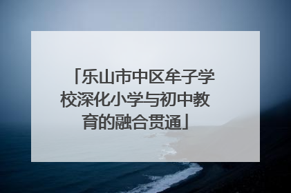 乐山市中区牟子学校深化小学与初中教育的融合贯通