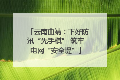 云南曲靖：下好防汛“先手棋” 筑牢电网“安全堤”