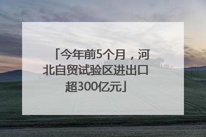 今年前5个月，河北自贸试验区进出口超300亿元