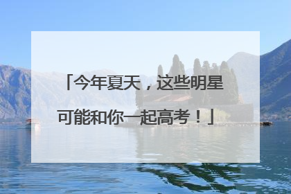 今年夏天，这些明星可能和你一起高考！