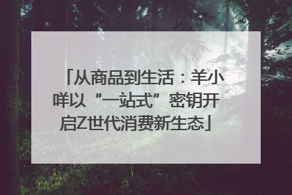 从商品到生活：羊小咩以“一站式”密钥开启Z世代消费新生态