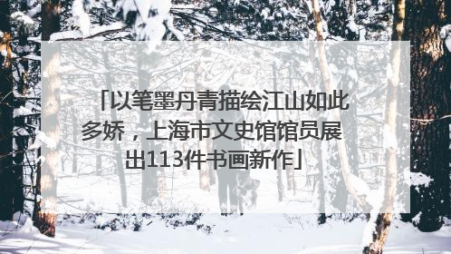 以笔墨丹青描绘江山如此多娇，上海市文史馆馆员展出113件书画新作