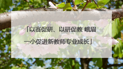 以赛促研、以研促教 峨眉一小促进新教师专业成长