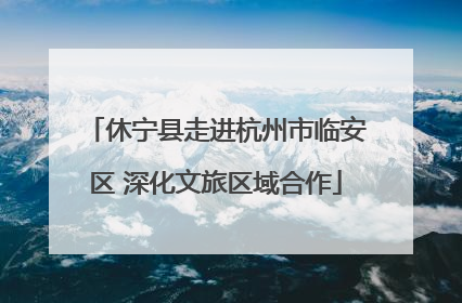 休宁县走进杭州市临安区 深化文旅区域合作