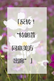 反转！“特朗普同意美方出席”