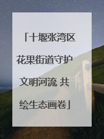 十堰张湾区花果街道守护文明河流 共绘生态画卷